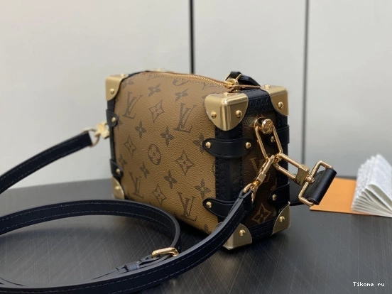 Affordable VUITTON LOUIS TRUNK PM-18×12.5×8cm SIDE 0709
